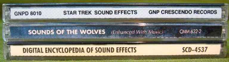 Afbeelding van Sound Effects CDs (3): Star Trek, Wolves, All Purpose EFX 