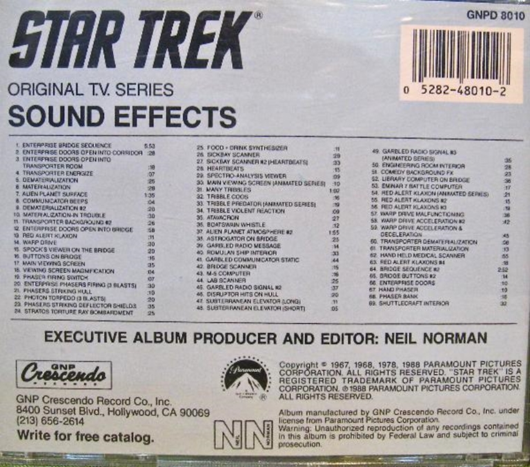 Afbeelding van Sound Effects CDs (3): Star Trek, Wolves, All Purpose EFX 