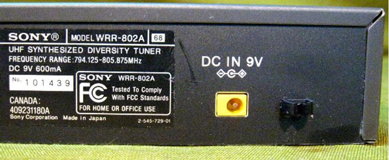 Image sur Sony WRR-802A UHF Synthesized Diversity Tuner