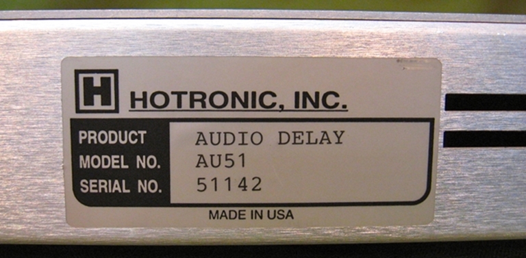 Afbeelding van Hotronic AU51 Audio Delay
