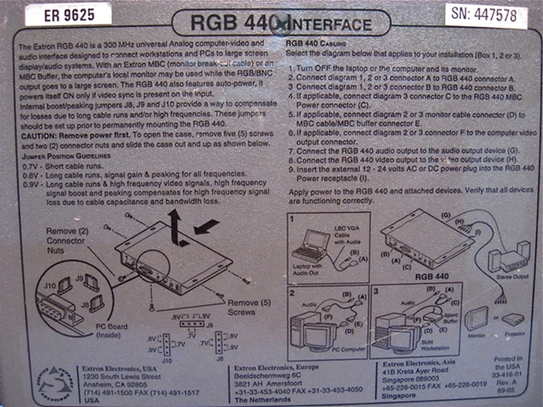 Afbeelding van Extron RGB 440 Interface