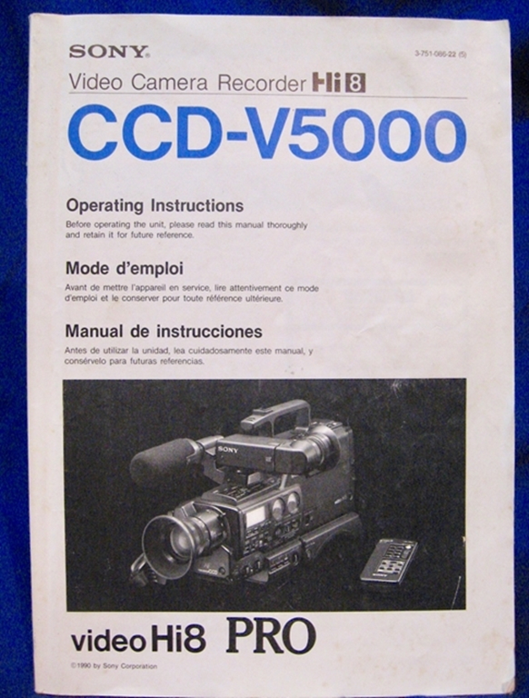 Image sur Sony CCD-V5000 (Hi8) Operation Manual