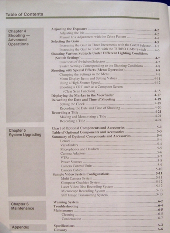 Afbeelding van Sony DXC-537 Operating Instructions