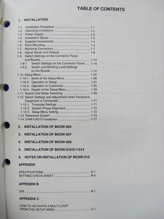 Image sur Sony DVW-A500/500/(A500/1)/(500/1)/A510/510/CA510 Installation Manual 1st Edition (Revised 5)