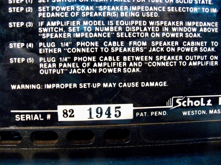 Afbeelding van Power Soak by Tom Sholz, Model II, (sn 82 1945)