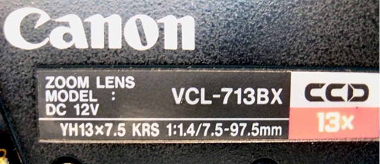 Afbeelding van Canon VCL-713BX Zoom Lens, f1.4 sn 083075.