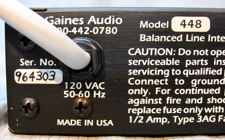 Afbeelding van Gaines Model 448 Audio IHF to Balanced converter