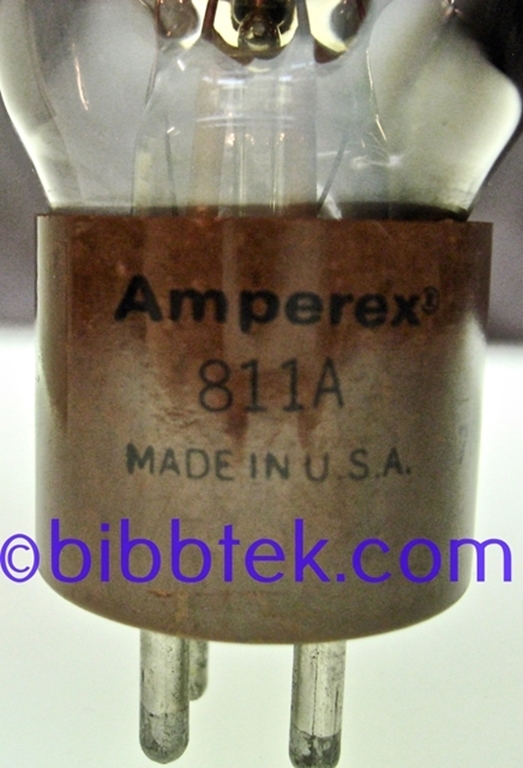 Image sur Amperex 811A Transmitter tube #0113, NOS, tests good.