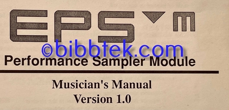 Image sur Ensoniq EPS Manuals