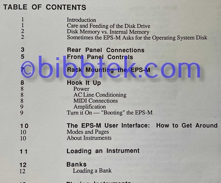 Image sur Ensoniq EPS Manuals