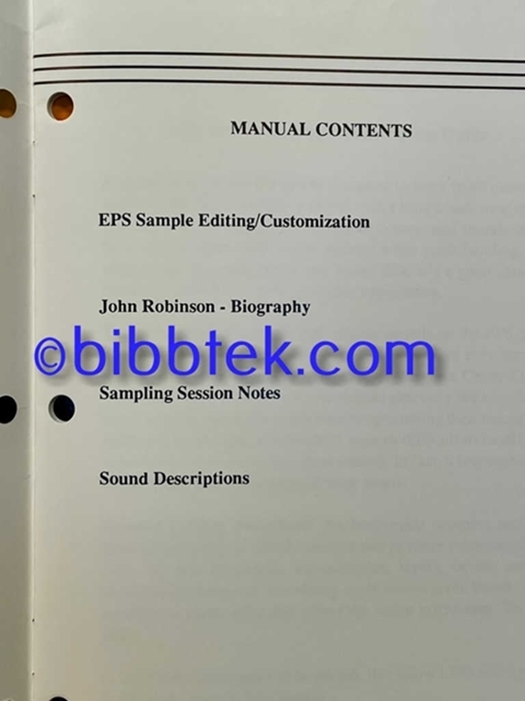 Image sur Ensoniq EPS Manuals